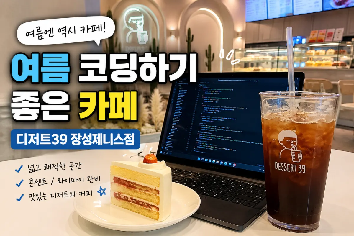 여름 코딩하기 좋은 카페, 포항 디저트39 장성제니스점에서 보낸 시원한 개발 시간